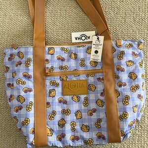 ALOHA Collection Big Show Exclusive Hello Kitty Palaka Nylon Zipper Tote